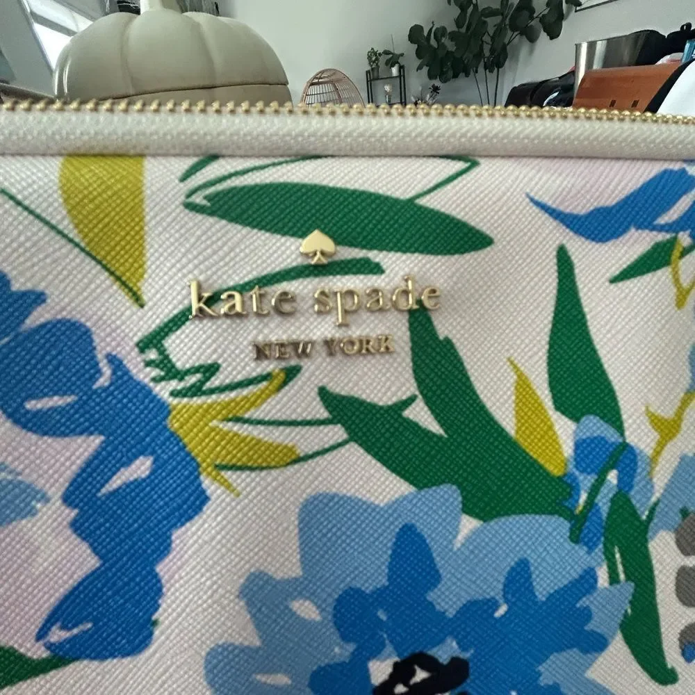 kate spade Blue and Green Floral Laptop Sleeve